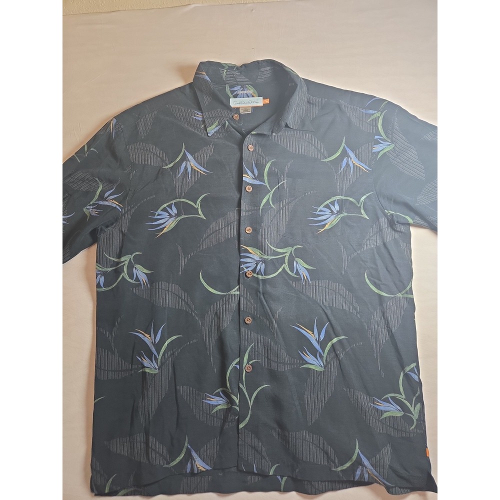 QUICKSILVER Edition Hawaiian Shirt Short Sleeve Comfort Fit Button Down L